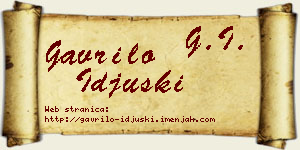 Gavrilo Iđuški vizit kartica